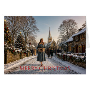1950s Christmas Lady English Village