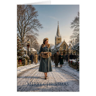 1950s Christmas Lady English Village