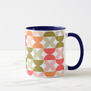 1950s colourful modern mid century pattern retro mug