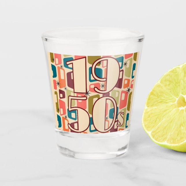 1950s Decade Design Shot Glass (Front)