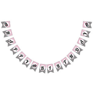 1950s Diner Happy Birthday Bunting Flags – Retro S