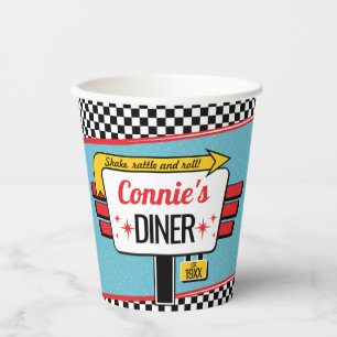 1950's Diner Retro Birthday Party Paper cup