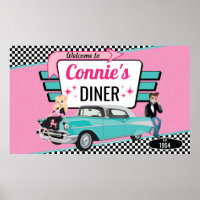 1950's Diner Retro Car Birthday Party Sock Hop