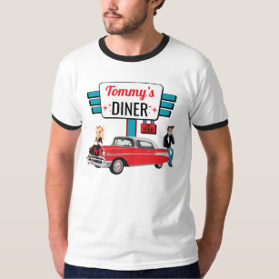 1950's Diner Retro Car Birthday Party Sock Hop T-Shirt