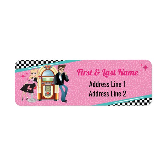 1950's Diner Retro Jukebox Birthday Party Sock Hop (Front)