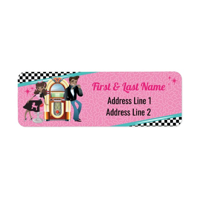 1950's Diner Retro Jukebox Birthday Party Sock Hop (Front)