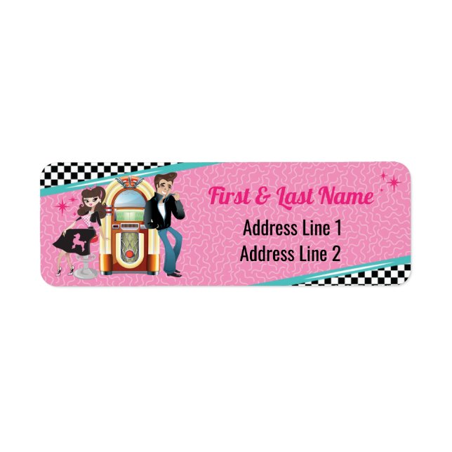 1950's Diner Retro Jukebox Birthday Party Sock Hop (Front)