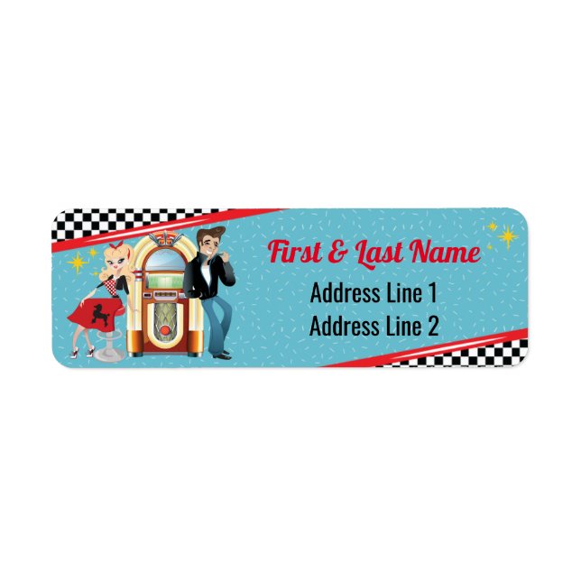 1950's Diner Retro Jukebox Birthday Party Sock Hop (Front)