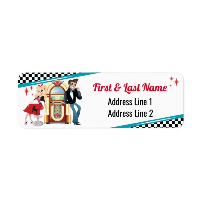 1950's Diner Retro Jukebox Birthday Party Sock Hop (Front)