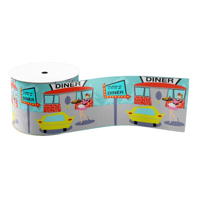 1950's Diner Ribbon Grosgrain Ribbon (Spool)