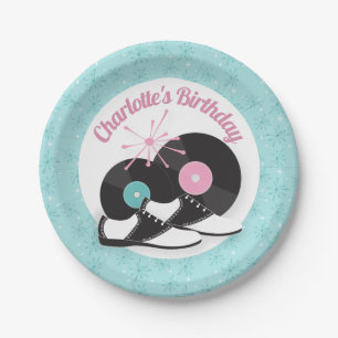 1950s Diner Saddle Shoes Birthday Paper Plates – R