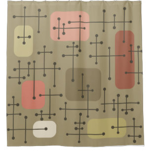 1950s Eames Era Art Crosshairs Botanical