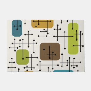 1950s Eames Era Art Crosshairs Doormat