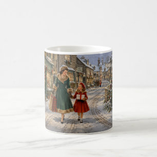 1950s English Village Mother Christmas Shopping Coffee Mug