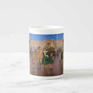 1950s Family Christmas London Promenade Bone China Mug
