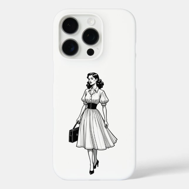 1950's Fashion Glamour Case-Mate iPhone Case (Back)