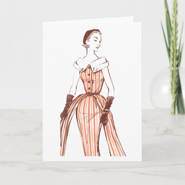 1950's Fashion - Greeting or Notecard (Front)
