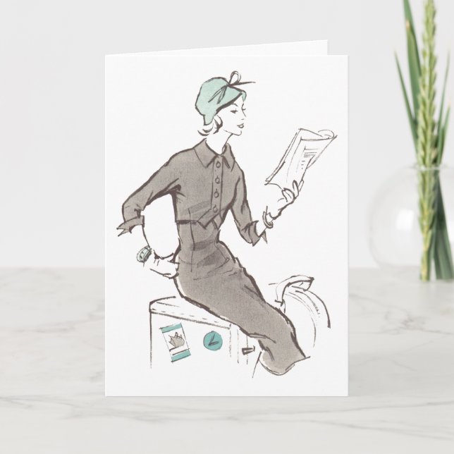 1950's Fashion - Greeting or Notecard (Front)