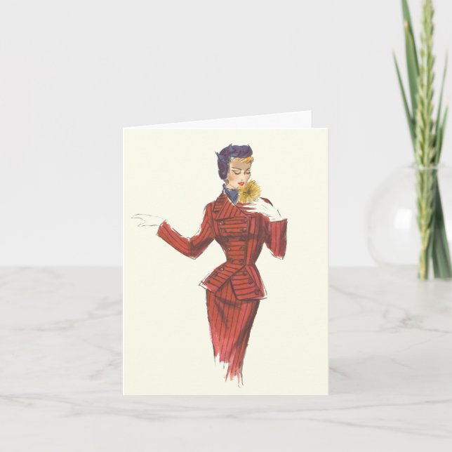 1950's Fashion - Note or Greeting Card (Front)