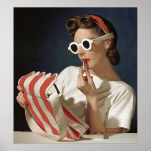 1950s fashion photo poster