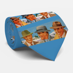 1950s fedora-wearing trio tie