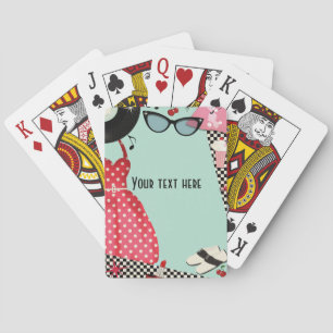 1950's Fifties Dress Up Retro Vintage 50's Custom Playing Cards