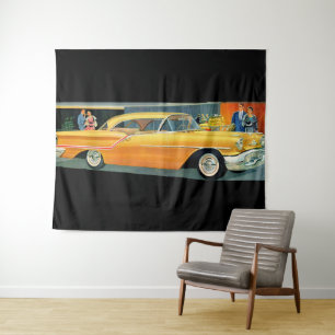 1950s golden Rocket 88 Oldsmobile Tapestry