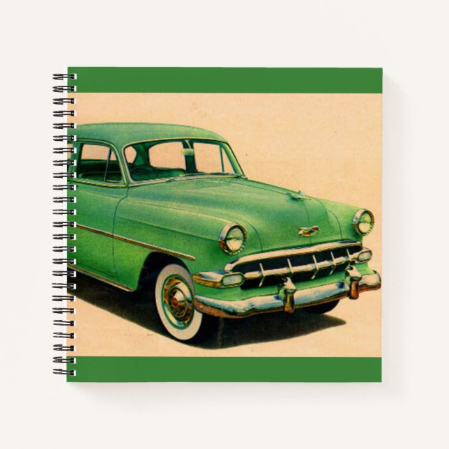 1950s green Chevy Notebook (Front)