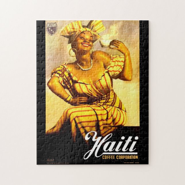 1950s Haiti Coffee Corporation ad Jigsaw Puzzle (Vertical)