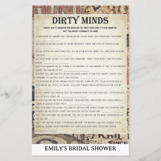1950's Housewife Bridal Shower Game