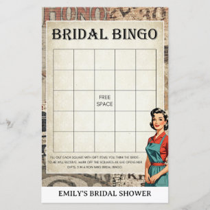 1950's Housewife Bridal Shower Games PRINTED