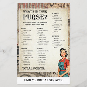  1950's Housewife Bridal Shower Games PRINTED