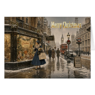 1950s Lady London Christmas Shopping