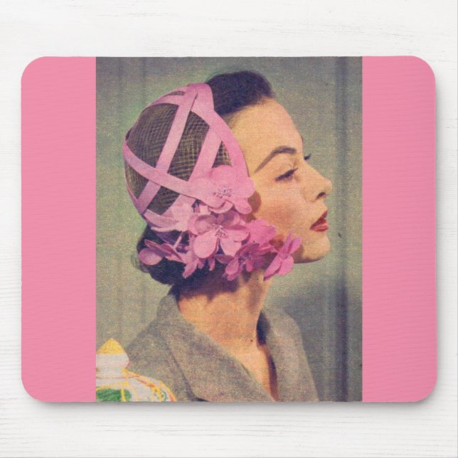 1950s Lillian and her marvellous Spring hat Mouse Pad (Front)