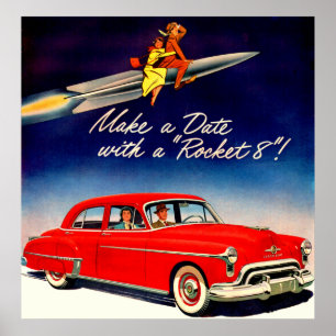 1950s Make a date with Rocket 88 Poster