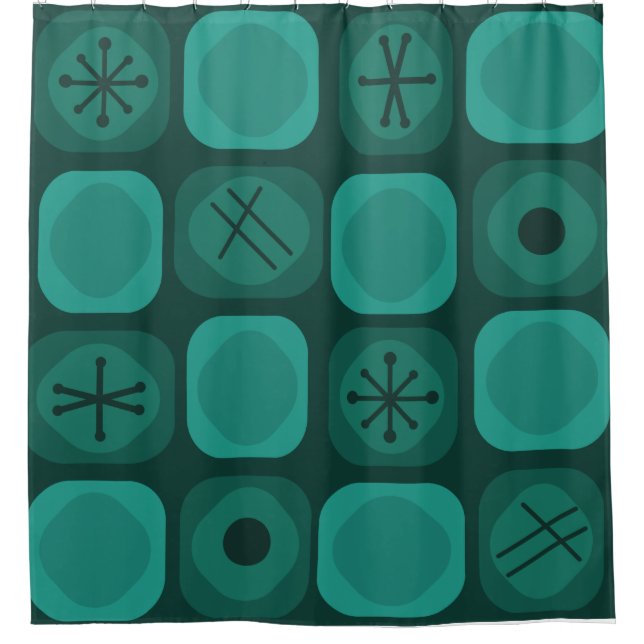 1950s Mod Art Soft Cubes Teal (Front)