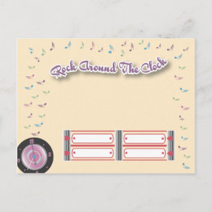 1950s Party RSVP Postcard