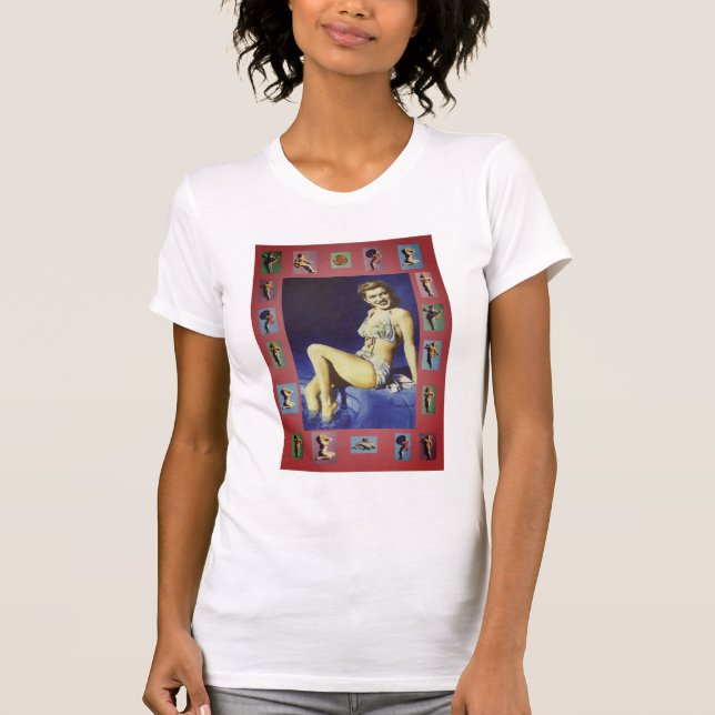 1950's pin-up Kitsch T-shirt (Front)