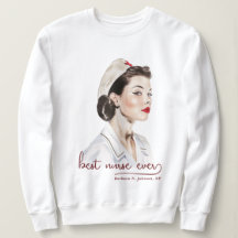 1950s Pin Up Nurse Vintage Retro Add Your Name