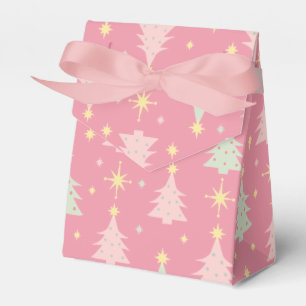1950s Pink and Green Retro Christmas Favor Box