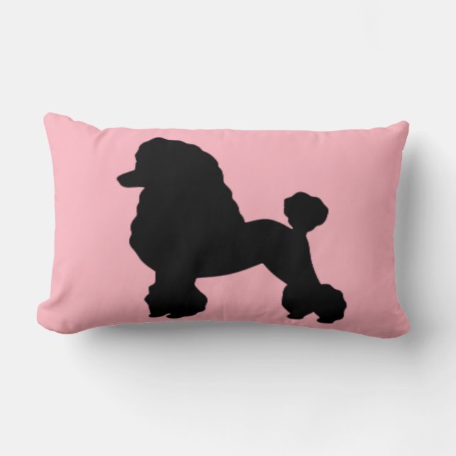 1950's Pink Poodle Inspired Lumbar Pillow (Front)