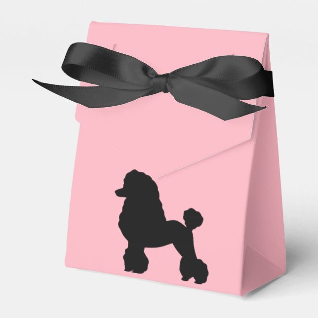 1950s Pink Poodle Skirt Inspired Favour Box (Front Side)