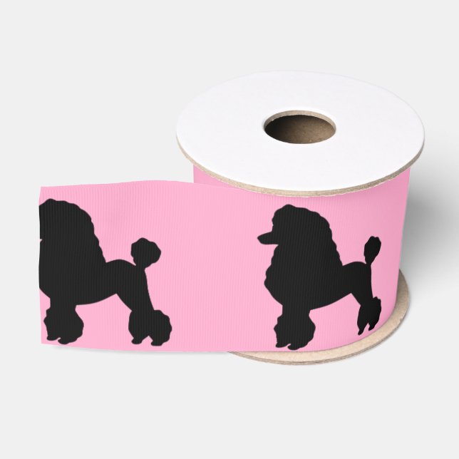 1950s Pink Poodle Skirt Inspired Ribbon Grosgrain Ribbon (Spool)