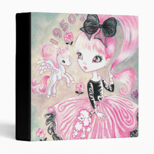 1950s poodle skirt girl binder