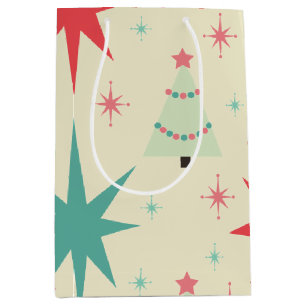 1950s Retro Christmas Medium Gift Bag
