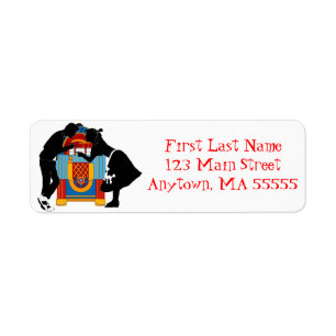 1950s Retro Hep Cat Jukebox Address Labels