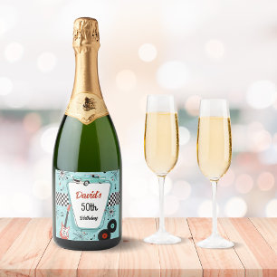 1950's Retro Party  Sparkling Wine Label