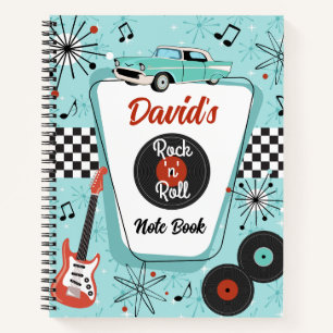 1950's Retro Rock 'n' Roll Music Notebook