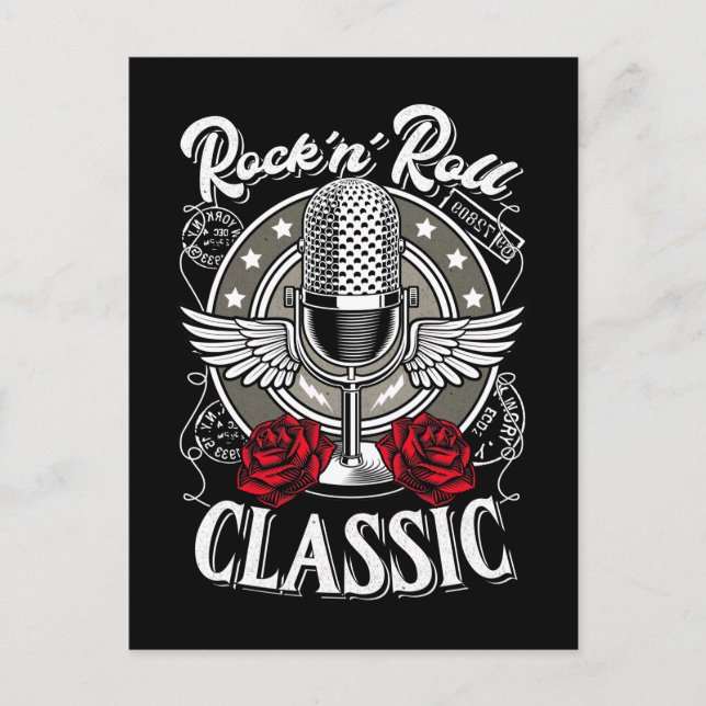 1950s Rockabilly Rock and Roll Music Postcard (Front)