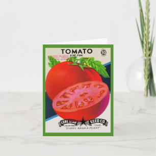 1950s seed packet tomato print note card